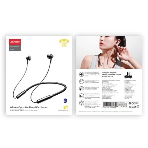 Joyroom bezprzewodowe słuchawki sportowe bluetooth neckband zielony (JR-D6)