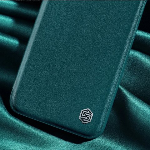 Nillkin Qin Cloth Pro Case etui do iPhone 13 Pro Max osłona na aparat kabura pokrowiec obudowa z klapką szary