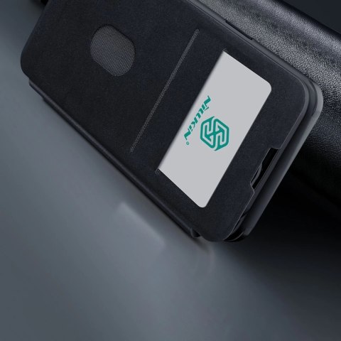 Nillkin Qin Cloth Pro Case etui do iPhone 13 Pro Max osłona na aparat kabura pokrowiec obudowa z klapką szary