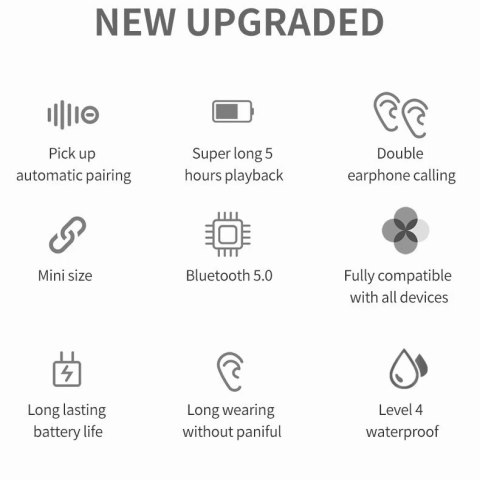 Proda Azeada BeiLe bezprzewodowe słuchawki Bluetooth TWS biały (PD-BT103 white)