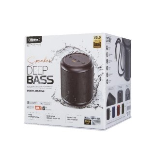 Remax Warriors Series wodoodporny IPX6 głośnik bezprzewodowy Bluetooth 5.0 10W 1500mAh czarny (RB-M56-BK)