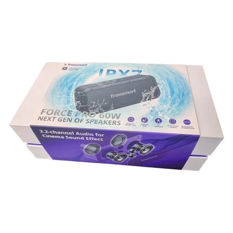 Tronsmart Element Force Pro bezprzewodowy wodoodporny głośnik Bluetooth 5.0 60W czarny (Force Pro)