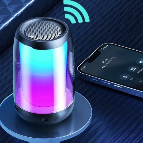 WK Design D31 bezprzewodowy mini głośnik RGB Bluetooth 5.0 czarny (D31 mini)