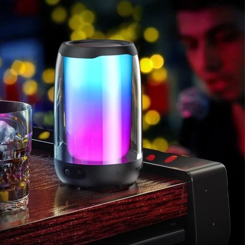 WK Design D31 bezprzewodowy mini głośnik RGB Bluetooth 5.0 czarny (D31 mini)