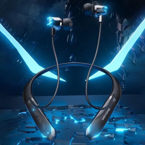 WK Design V47 bezprzewodowe słuchawki gamingowe dokanałowe z mikrofonem czarny (V47)