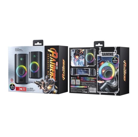 WK Design głośniki bezprzewodowe Bluetooth 5.0 czarny (D33)