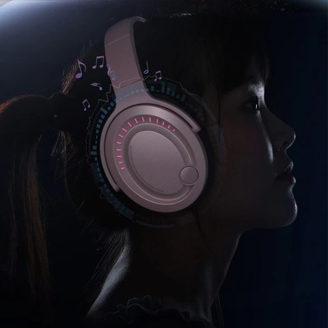 Baseus GAMO wokółuszne słuchawki USB z mikrofonem i pilotem dla graczy szary (NGD05-01)