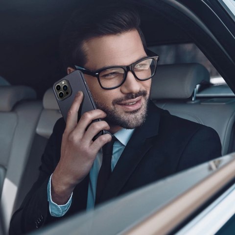 Dux Ducis Naples etui do iPhone 13 Pro Max skórzany pokrowiec (kompatybilny z MagSafe) niebieski