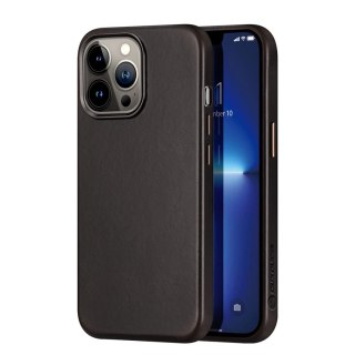 Dux Ducis Naples etui do iPhone 13 Pro skórzany pokrowiec (kompatybilny z MagSafe) ciemnobrązowy