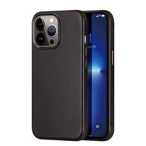 Dux Ducis Naples etui do iPhone 13 Pro skórzany pokrowiec (kompatybilny z MagSafe) ciemnobrązowy