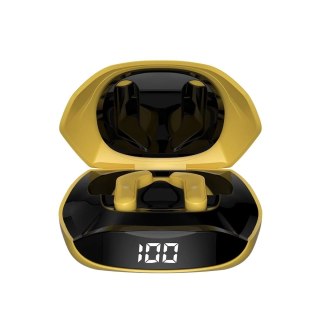 Dudao dokanałowe słuchawki bezprzewodowe TWS Bluetooth 5.2 żółty (U16H-yellow)