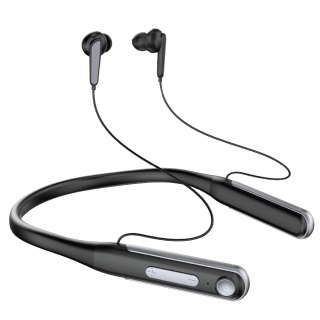 Dudao sportowe słuchawki dokanałowe bluetooth neckband 400mAh czarny (U5Max)
