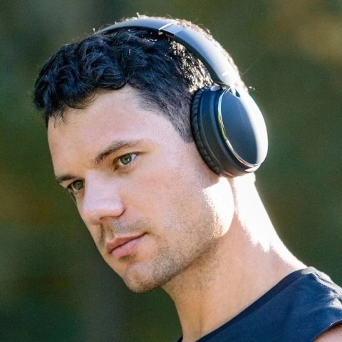 Joyroom bezprzewodowe wokółuszne słuchawki Bluetooth 5.0 czarne (JR-HL2)