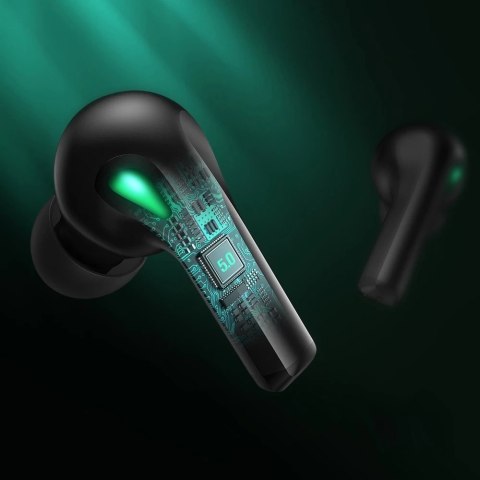 Joyroom dokanałowe słuchawki bezprzewodowe TWS Bluetooth 5.0 gamingowe dla graczy czarny (JR-TP2 black)