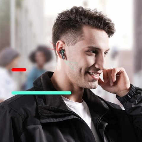 Joyroom dokanałowe słuchawki bezprzewodowe TWS Bluetooth 5.0 gamingowe dla graczy czarny (JR-TP2 black)