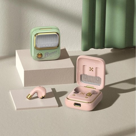 Remax Yosee Series bezprzewodowe słuchawki TWS bluetooth 5.0 450mAh czerwony (TWS-38)