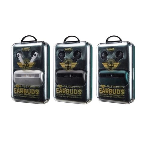 Remax bezprzewodowe słuchawki TWS bluetooth 5.0 300mAh srebrny (TWS-28)