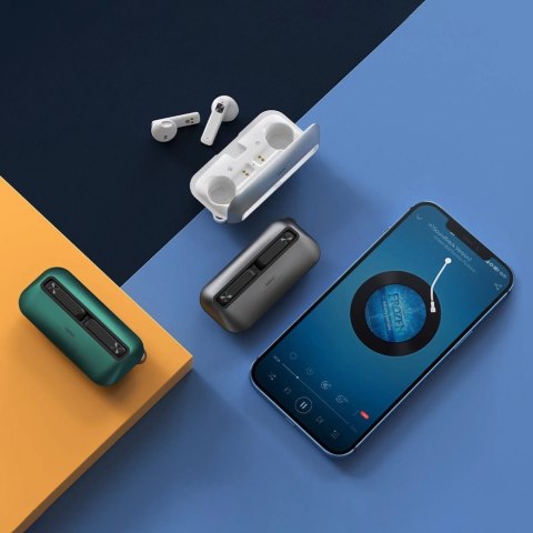 Remax bezprzewodowe słuchawki TWS bluetooth 5.0 300mAh zielony (TWS-28)