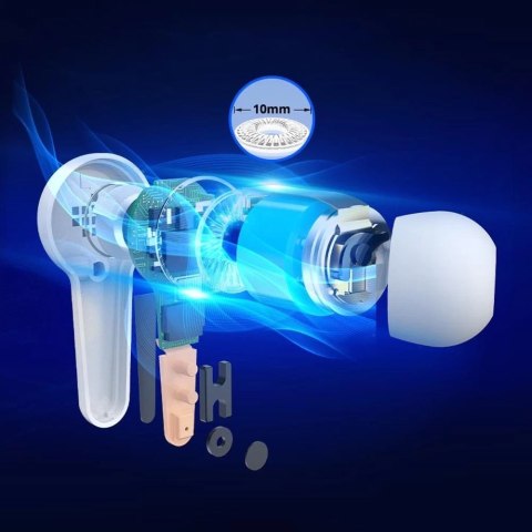 Tronsmart Apollo Air TWS dokanałowe wodoodporne bezprzewodowe słuchawki Bluetooth 5.2 biały (372452)