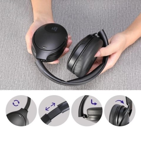 Tronsmart Apollo Q10 wokółuszne słuchawki Bluetooth 5.0 ANC (aktywna redukcja szumów) czarny (372357)
