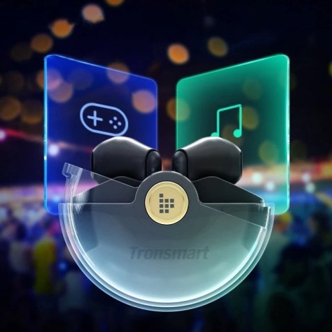 Tronsmart Battle Gaming TWS douszne bezprzewodowe słuchawki Bluetooth wodoodporne IPX5 czarny (449556)