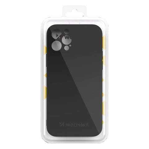 Wozinsky Color Case silikonowe elastyczne wytrzymałe etui iPhone 12 Pro Max czarny