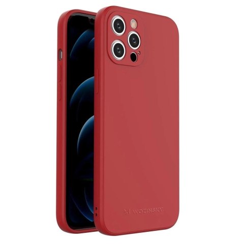 Wozinsky Color Case silikonowe elastyczne wytrzymałe etui iPhone 12 Pro Max czerwony