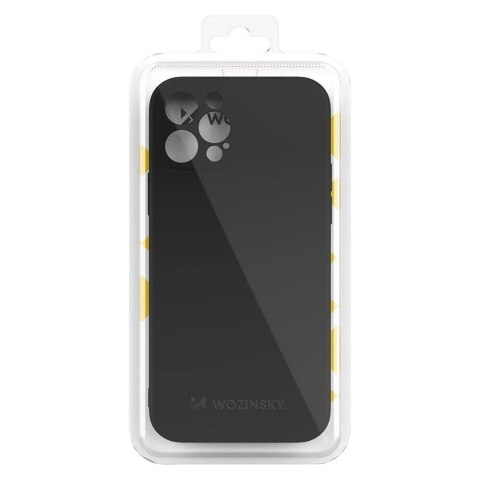 Wozinsky Color Case silikonowe elastyczne wytrzymałe etui iPhone 12 Pro czarny