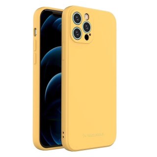 Wozinsky Color Case silikonowe elastyczne wytrzymałe etui iPhone 12 Pro żółty