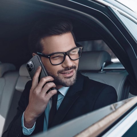 Dux Ducis Roma skórzane etui do iPhone 13 Pro elegancki pokrowiec z naturalnej skóry czarny