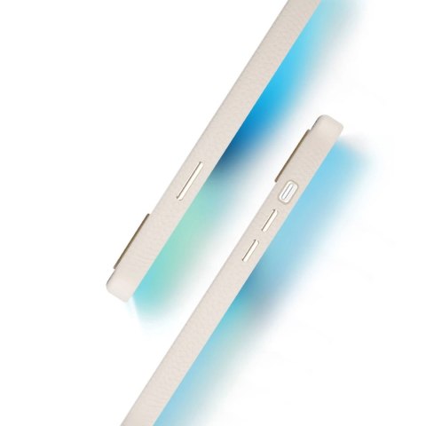 Dux Ducis Roma skórzane etui do iPhone 13 elegancki pokrowiec z naturalnej skóry biały