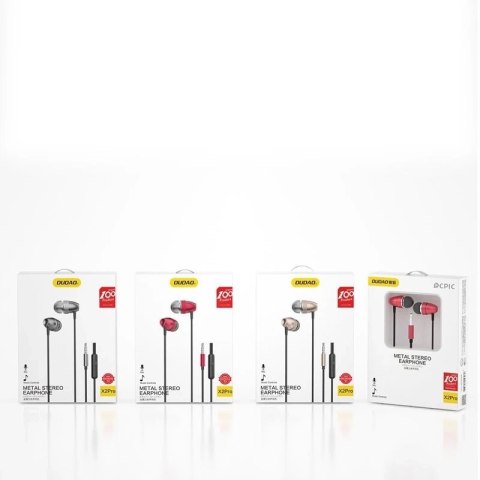 Dudao przewodowe słuchawki dokanałowe zestaw słuchawkowy ze złączem 3,5 mm mini jack złoty (X2Pro gold)