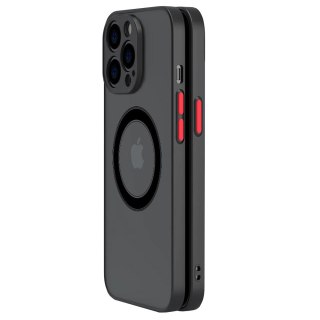 Etui do Apple iPhone 14 Pro obudowa Alogy Hybrid Mag Case do MagSafe z ochroną aparatu matowe czarne