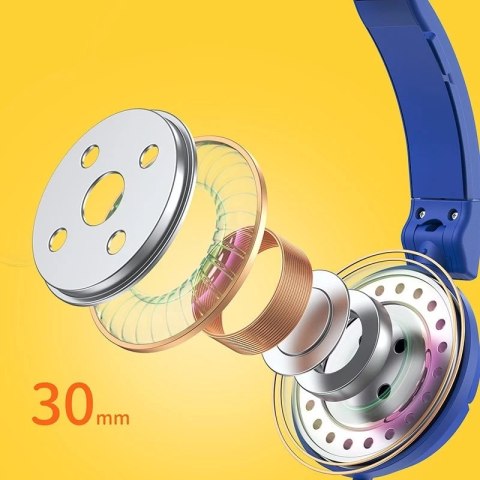 Joyroom nauszne słuchawki 3,5mm mini jack dla dzieci dziecięce niebieski (JR-HC1 blue)