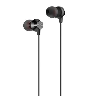 REMAX dokanałowe słuchawki USB Typ C zestaw słuchawkowy z pilotem czarny (RM-560)