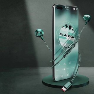 REMAX douszne słuchawki zestaw słuchawkowy z pilotem i mikrofonem USB Typ C czarny (RM-711a Tarnish)