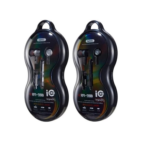 Remax przewodowe metalowe słuchawki dokanałowe z pilotem głośności lightning 1,2m srebrny (RM-598is)