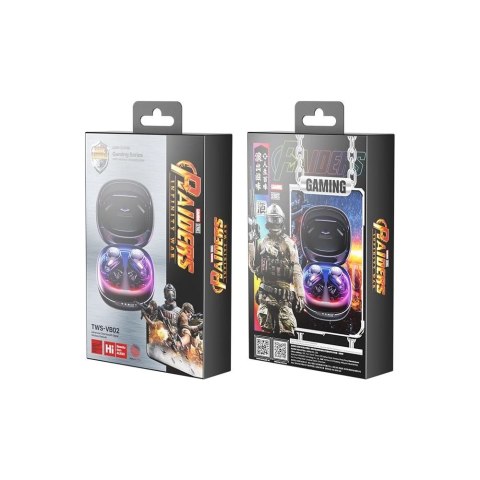 WK Design VB02 dokanałowe słuchawki TWS wodoodporne IPX5 Earbuds czarny (VB02)