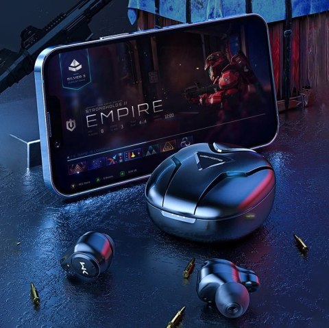 WK Design VB02 dokanałowe słuchawki TWS wodoodporne IPX5 Earbuds czarny (VB02)