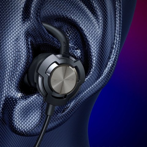 WK Design YB01 Gaming Series dokanałowe słuchawki dla graczy mikrofon minijack 3,5mm czarny (YB01-black)