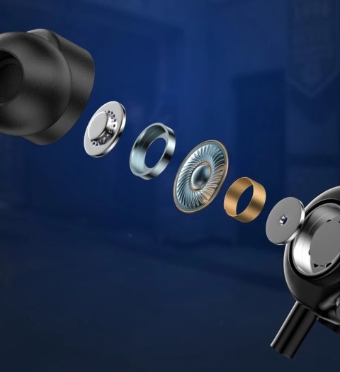 WK Design dokanalowe gamingowe słuchawki zmieniające głos (efekty dźwiękowe) USB Typ C mikrofon pilot czarny (Y28 black)