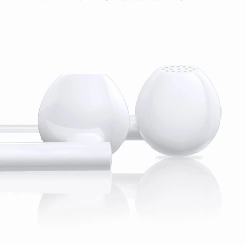 WK Design przewodowe słuchawki douszne USB Typ C biały (YA01 TypeC white)