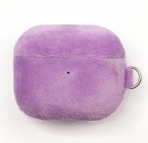 Kingxbar Plush Pods Case etui do AirPods 3 pluszowa obudowa pokrowiec na słuchawki fioletowy