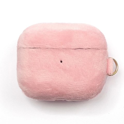 Kingxbar Plush Pods Case etui do AirPods 3 pluszowa obudowa pokrowiec na słuchawki różowy