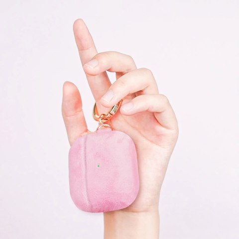 Kingxbar Plush Pods Case etui do AirPods 3 pluszowa obudowa pokrowiec na słuchawki różowy