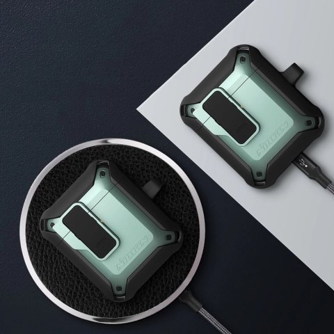Nillkin Bounce Case etui do AirPods 2 / AirPods 1 pancerny pokrowiec na słuchawki zielony