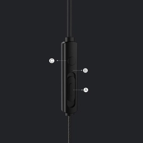 Remax RM-711 douszne słuchawki z pilotem i mikrofonem różowy