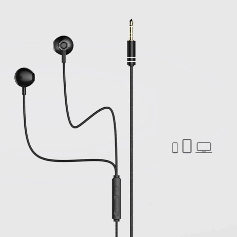 Remax RM-711 douszne słuchawki z pilotem i mikrofonem srebrny