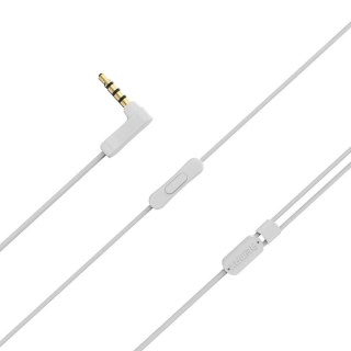 Remax dokanałowe słuchawki z mikrofonem i pilotem biały (RM-502 white)