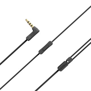 Remax dokanałowe słuchawki z mikrofonem i pilotem czarny (RM-502 black)